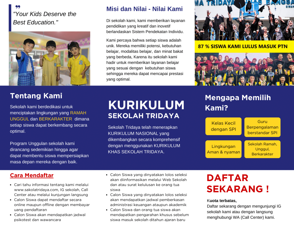 Brosur Sekolah Tridaya-2